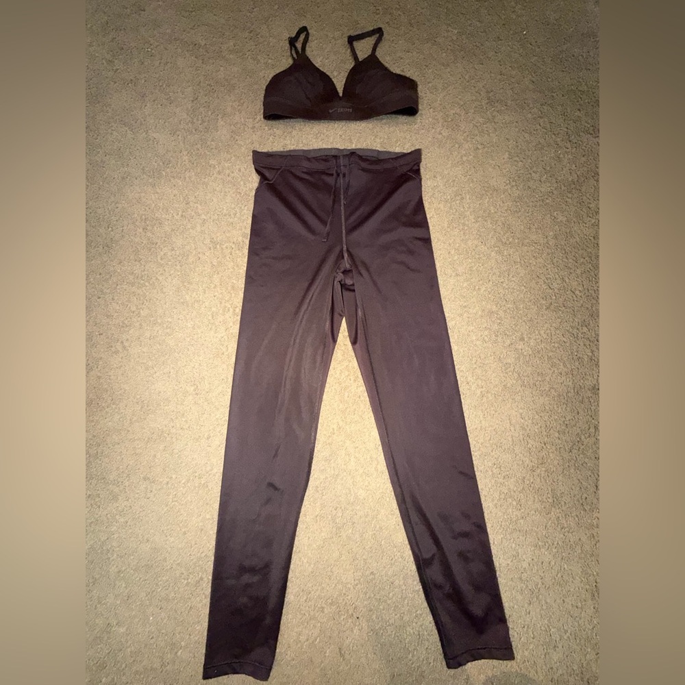 Nike SKIMS Dark Brown Leggings and Top Set